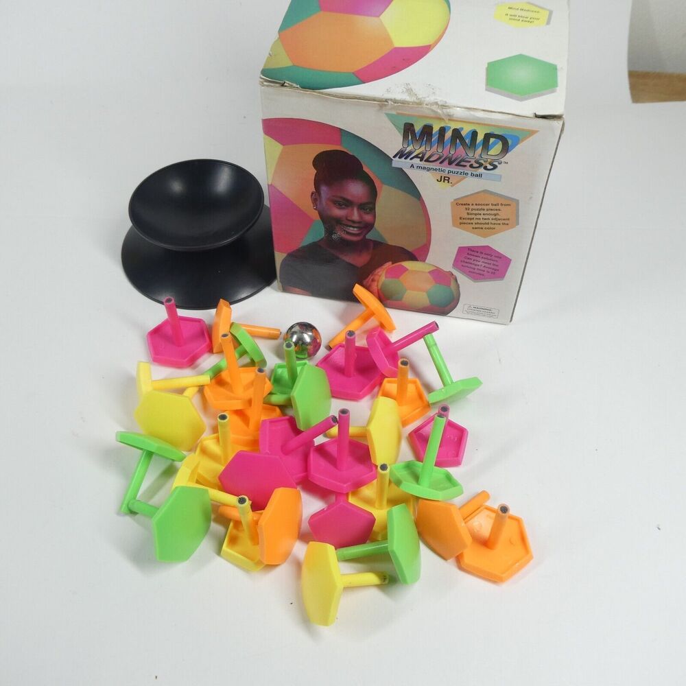 Mind Madness Jr. Magnetic Puzzle Ball Vintage Huntar 1990s w/Box
